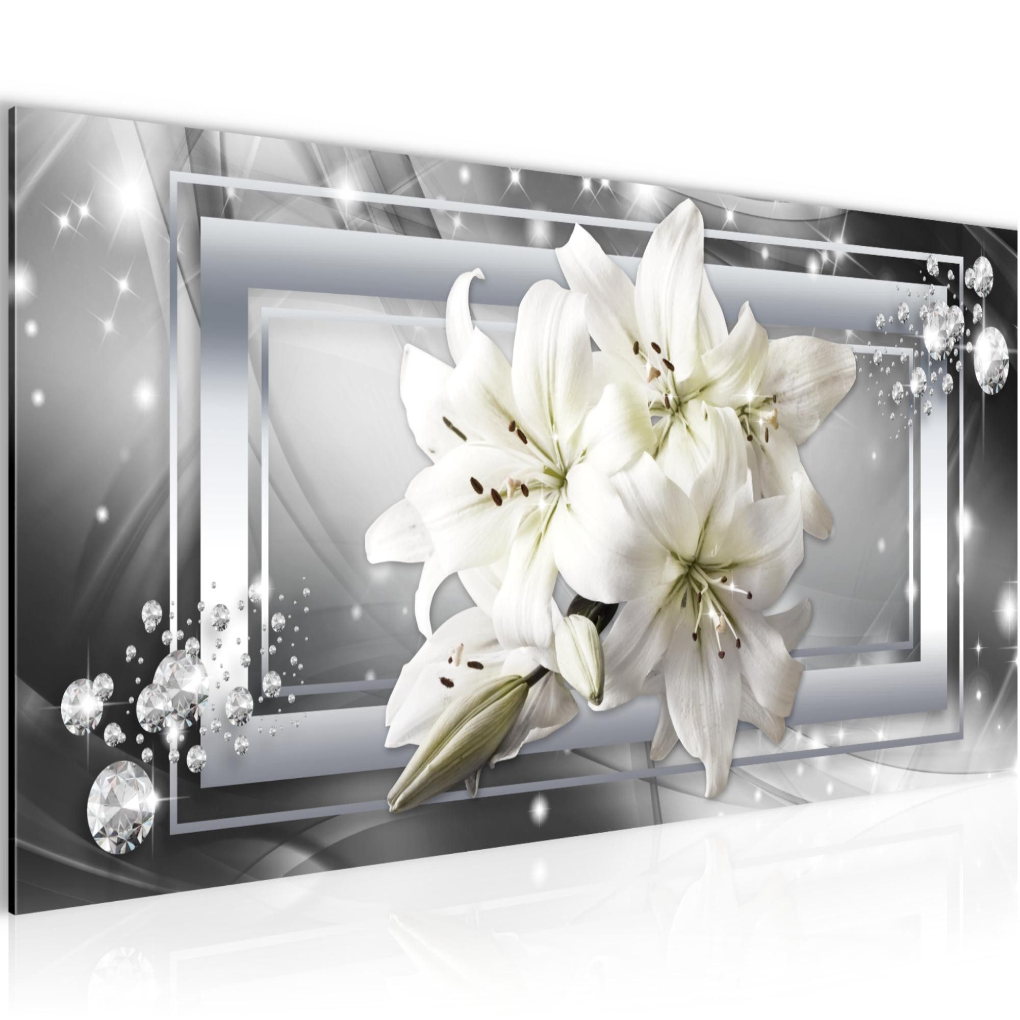 Runa Art Wandbild Wandbild Blumen Bilder XXL Wohnzimmer Schlafzimmer 100 x 40 cm, (1 St)