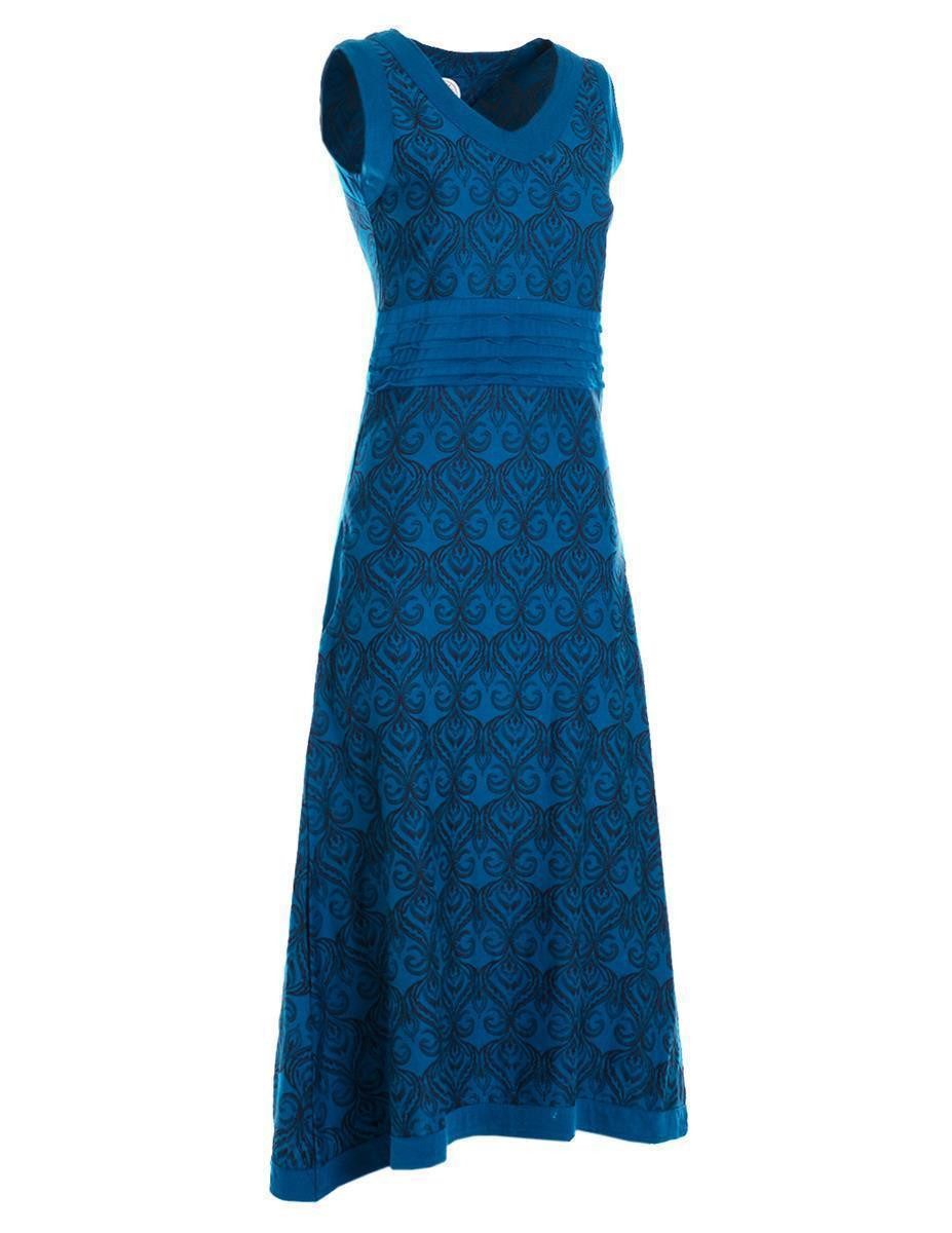 Vishes Maxikleid Langes Kleid Jersey Baumwolle Ornament Print Ärmellos Alternative Mode, Boho, Hippie, Ethno, Festival – Bild 4 von 4