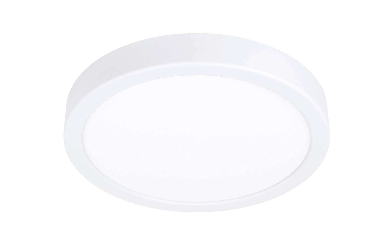 EGLO LED Deckenleuchte FUEVA, 1-flammig, Ø 21 cm, Weiß, Kunststoff, Stahl, LED fest integriert, Warmweiß, LED Deckenlampe
