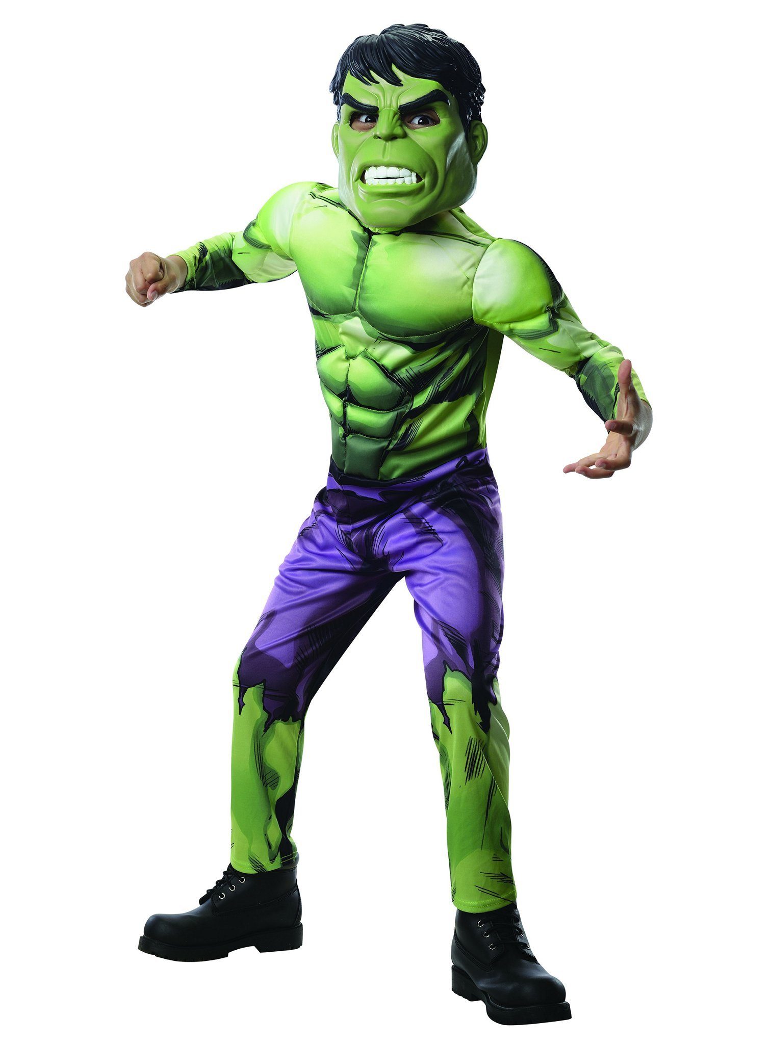 Rubie´s Kostüm Comic Hulk, Gepolstertes Marvel Superheldenkostüm im  Comic-Stil