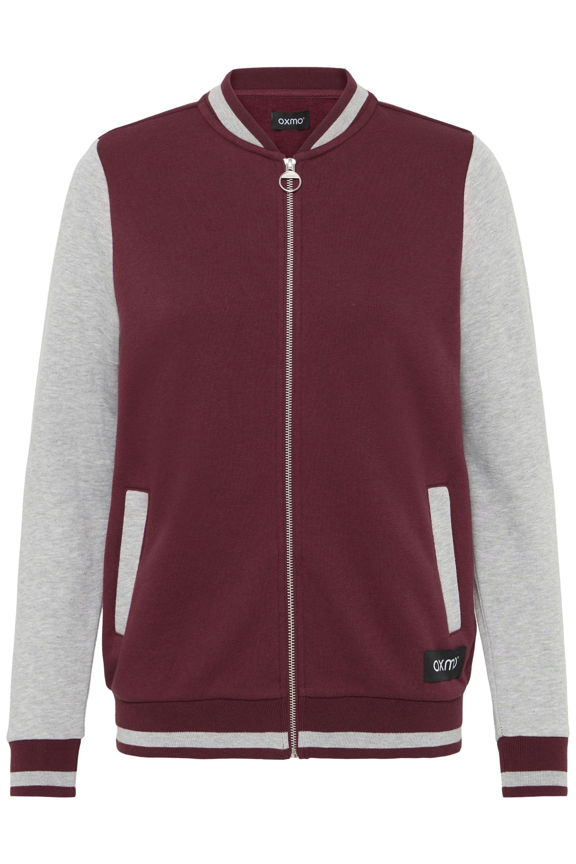 OXMO Sweatjacke OXOnana Lässige Sweatjacke im College-Style