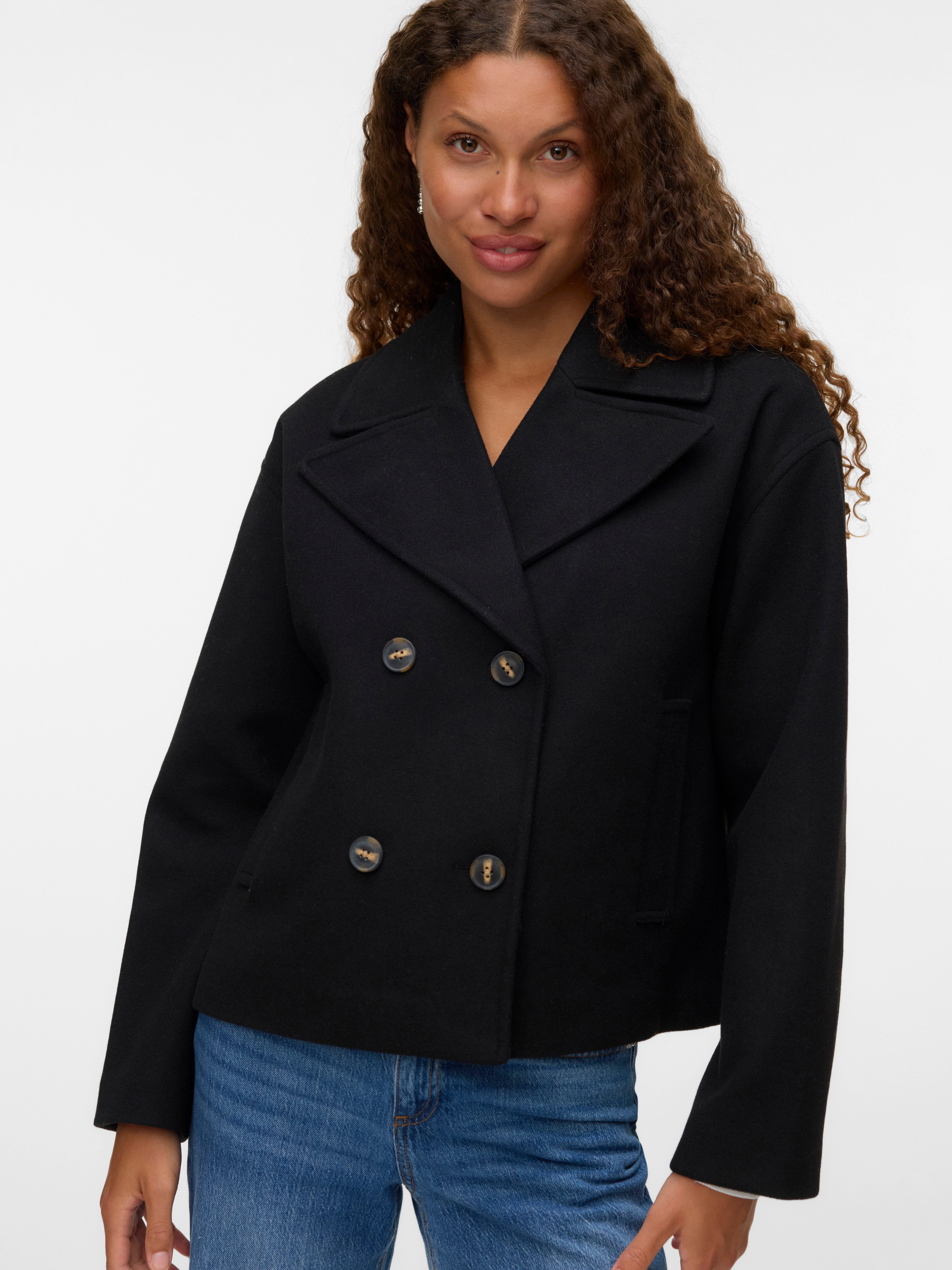 Vero Moda Cabanjacke VMVINCELINE SHORT JACKET NOOS mit Knopfleiste
