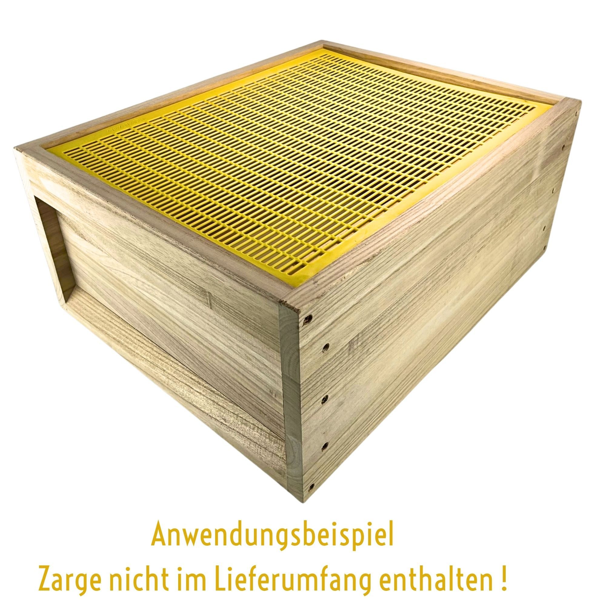 BIENEN SCHMIDT Bienenbeute Absperrgitter für Liebig Beuten Rundgitter, 1-tlg., gelb Kunststoff 478 x 378 mm