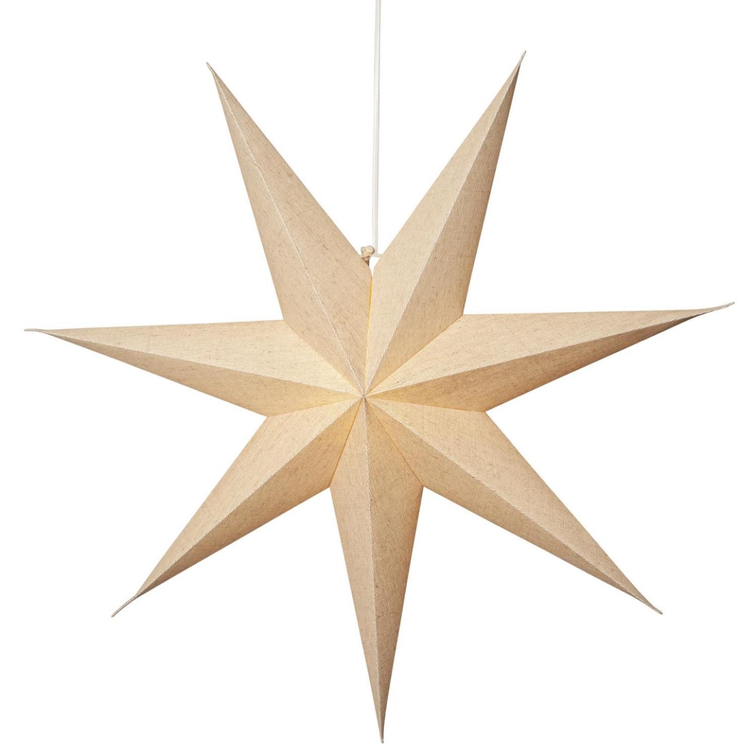 MARELIDA Papierstern Papierstern Leuchtstern Weihnachtsstern Advent Faltstern D: 60cm beige