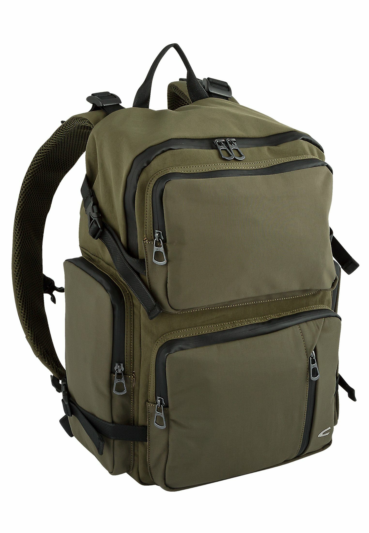 camel active Freizeitrucksack aus Nylon mit gepolstertem Laptopfach, Markenlabel