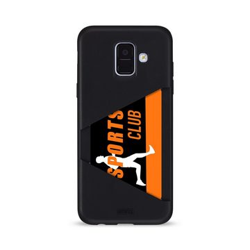 Artwizz Smartphone-Hülle Artwizz TPU Card Case - Artwizz TPU Card Case - Ultra dünne, elastische Schutzhülle mit Kartenfach auf der Rückseite für Galaxy A6 (2018), Schwarz