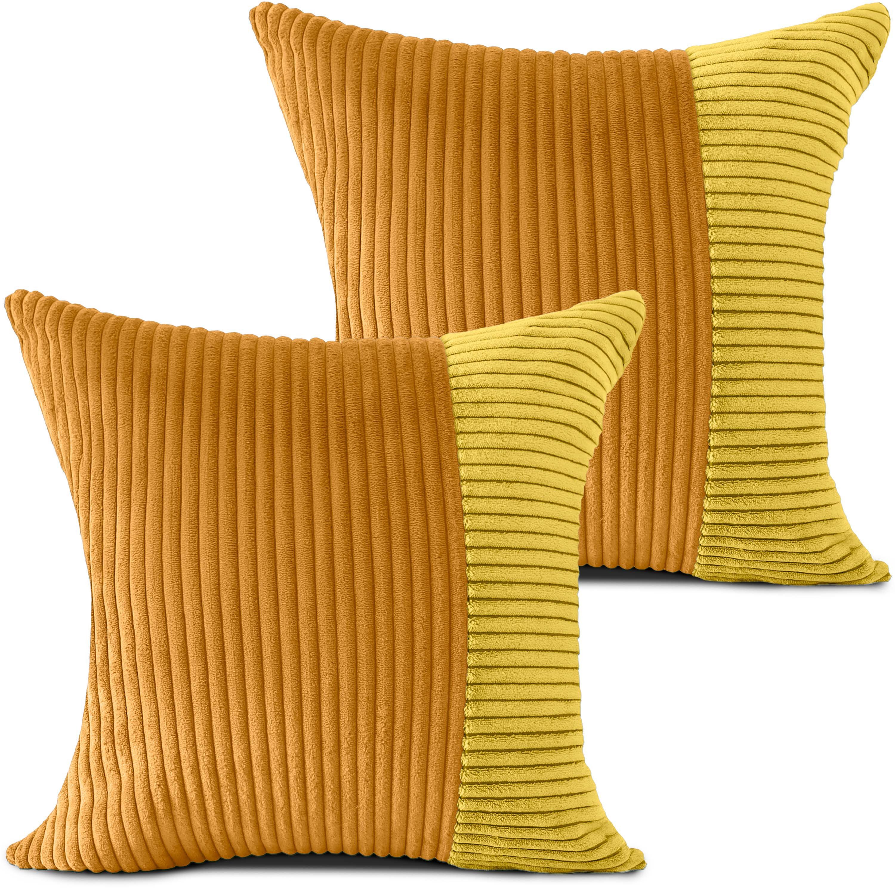 Amilian Декоративные подушки 2er Set - Подушки mit Füllung & Bezug - Zierkissen Set 2 Stück, Kuschelkissen, Kopfkissen 40x40 cm mit abnehmbarem Подушкиbezug