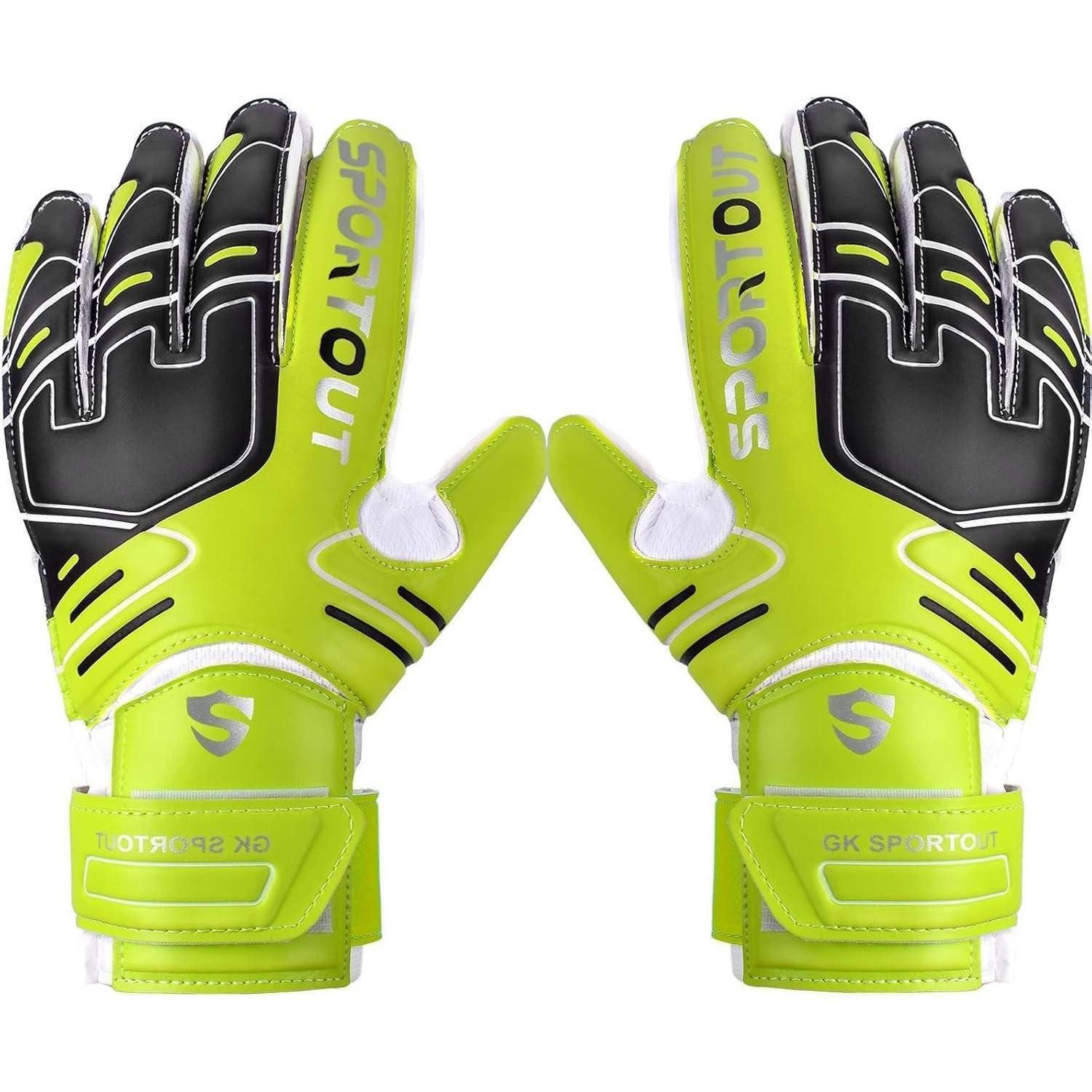 LuxusKollektion Torwarthandschuhe Torwarthandschuhe Fingersave 4mm Latex Kinder Herren Green 9
