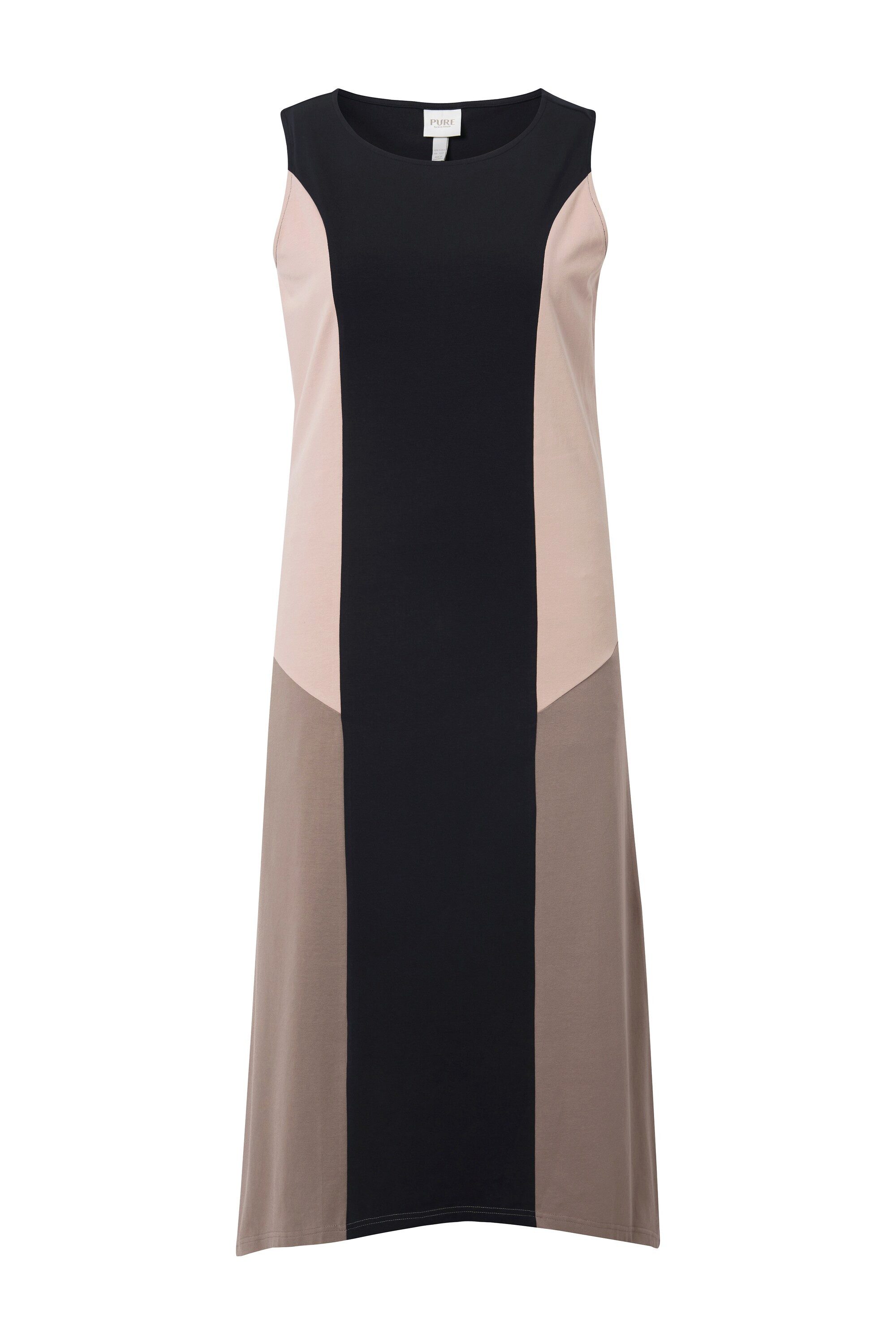 Ulla Popken Jerseykleid Midikleid Jersey Colorblocking A-Linie ärmellos günstig online kaufen