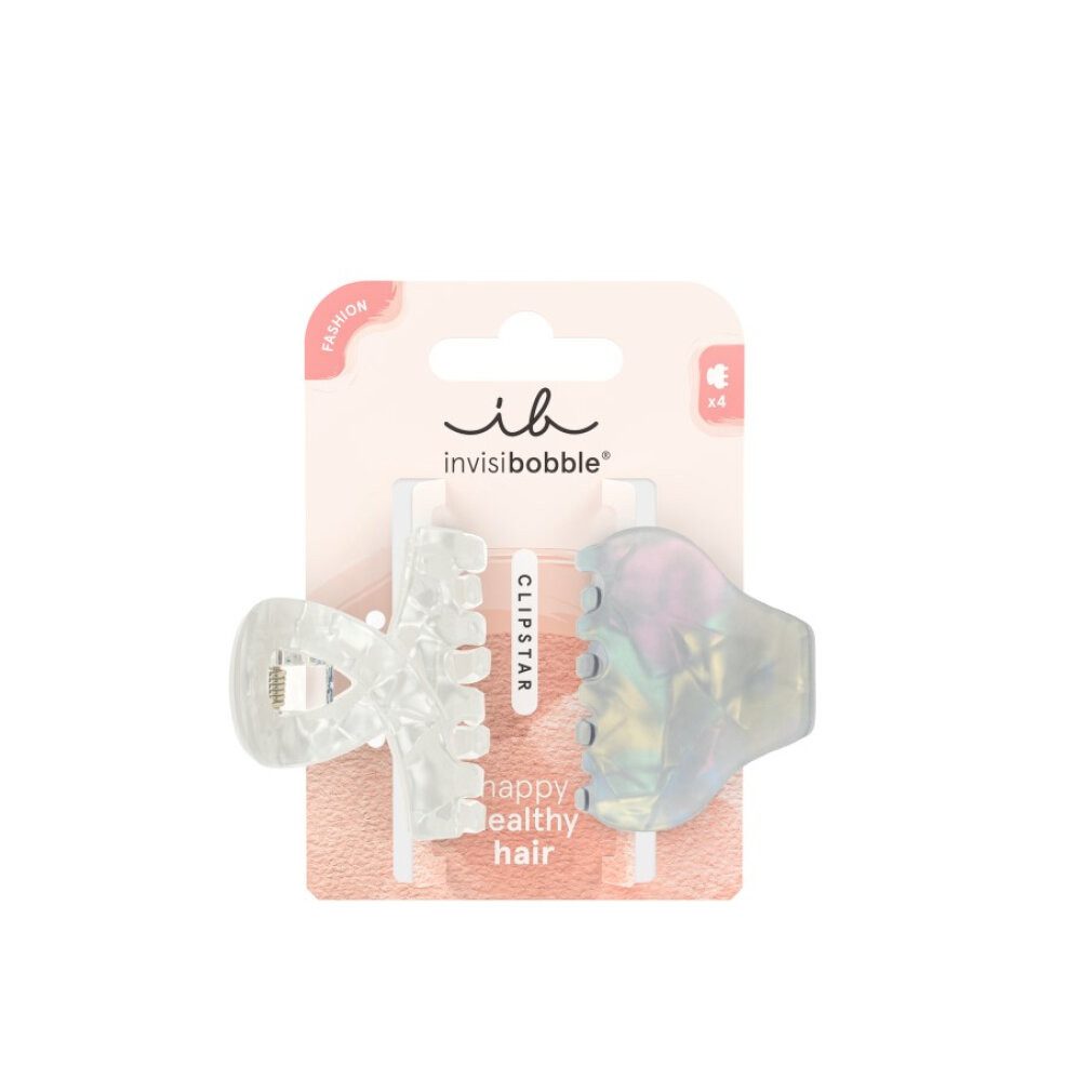 invisibobble Haarklemme Haarclip Clipstar Pearly Frost M 2 Stück