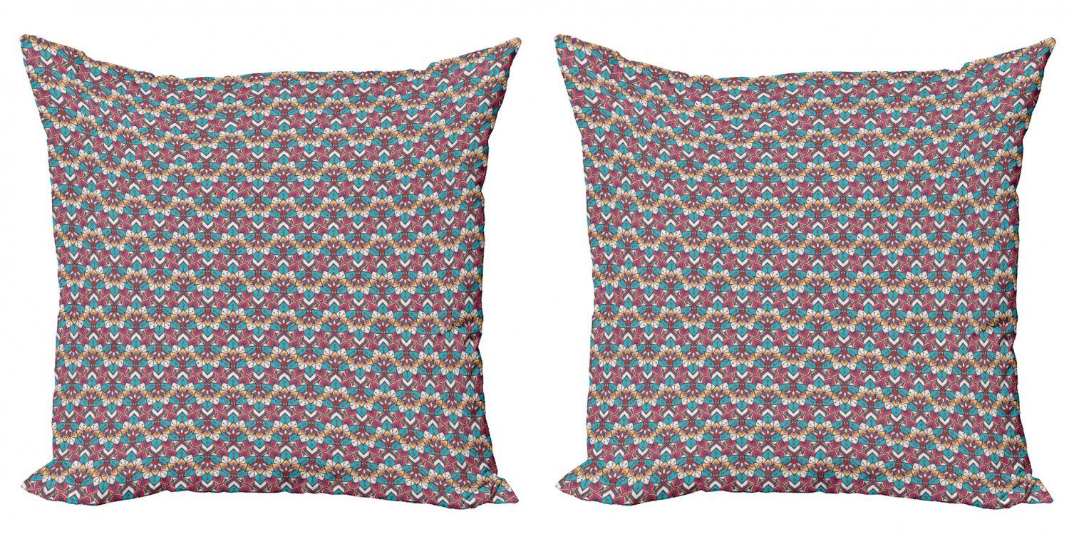 Doppelseitiger Kissenbezüge Modern Mandala Accent Abakuhaus Stück), (2 Digitaldruck, Pattern Oriental