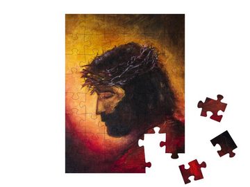 puzzleYOU Puzzle Ölgemälde: Jesus mit der Dornenkrone, 48 Puzzleteile, puzzleYOU-Kollektionen Christentum