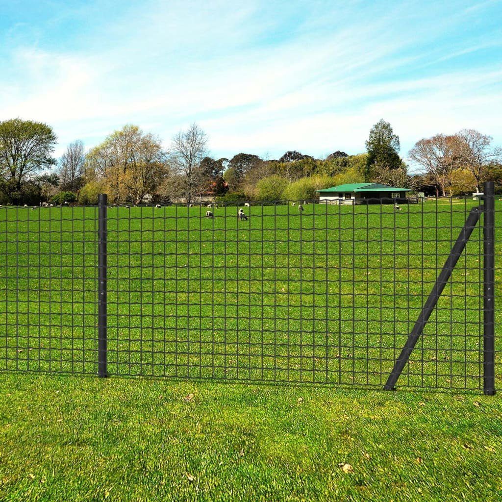 vidaXL Maschendrahtzaun »Eurozaun Stahl 10 x 0,8 m Grau«, (1St) online