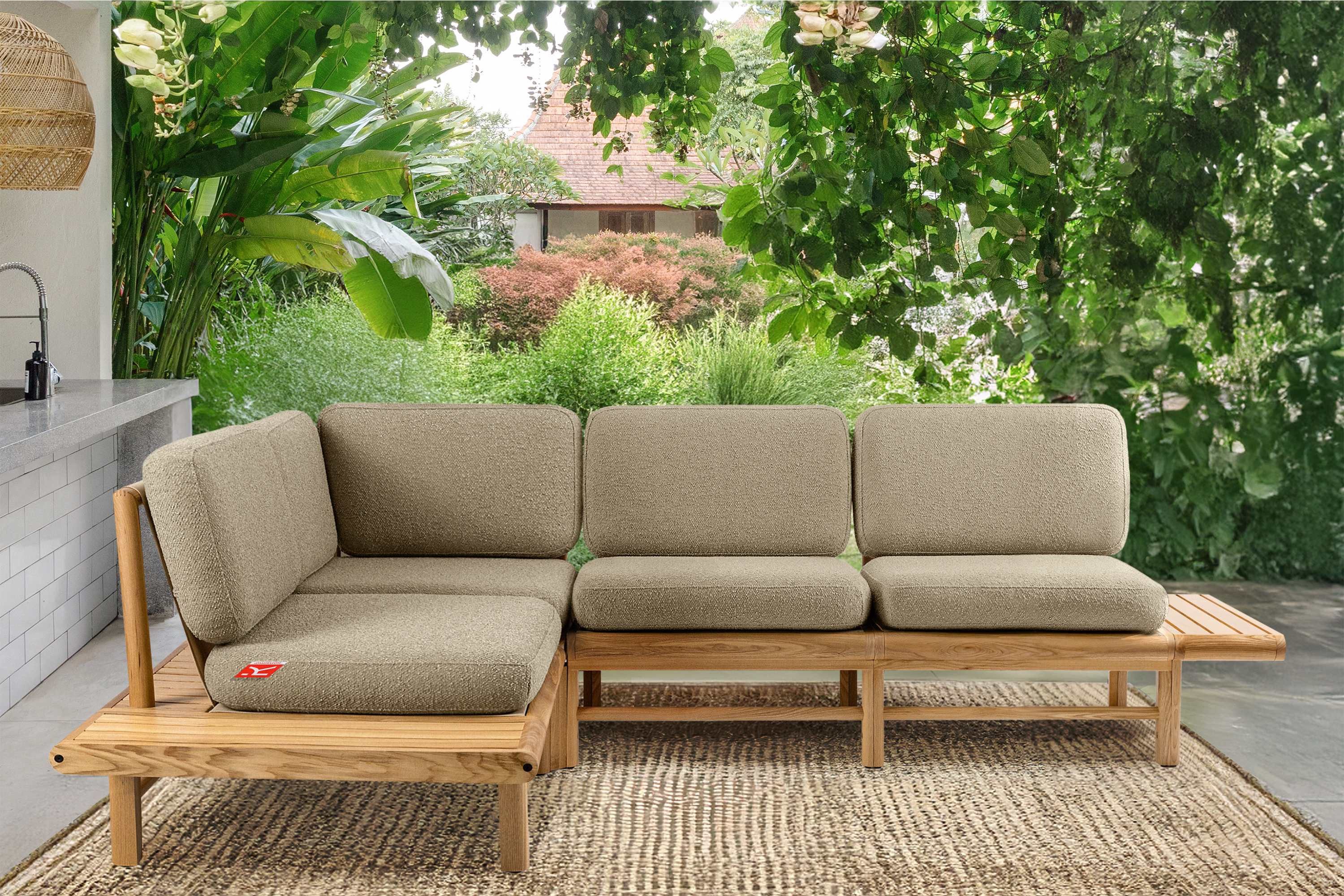 KONSIMO® Loungesofa ATREDA Garten-Ecksofa links, Loungesofa Gartenmöbel, hergestellt in der EU