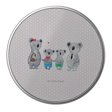 Mr. & Mrs. Panda Aufbewahrungsdose Koala Familie zwei - Grau Pastell - Geschenk, Geschenkbox, Lieblingsf (1 St), Besonders glänzend