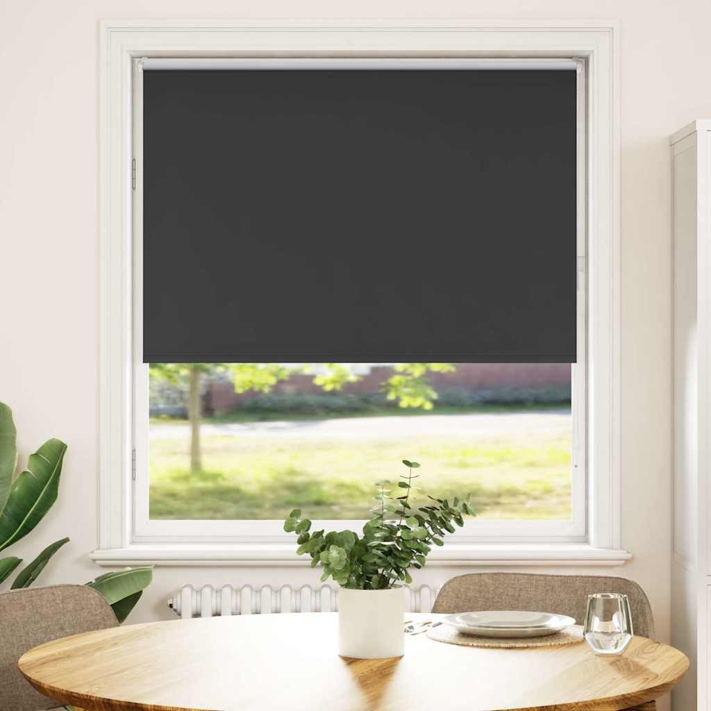 Verdunklungsrollo Verdunkelungsrollo 105x130 cm Schwarz, furnicato, Höhenverstellbarer Sichtschutz-Rollo mit praktischen Klemmträgern