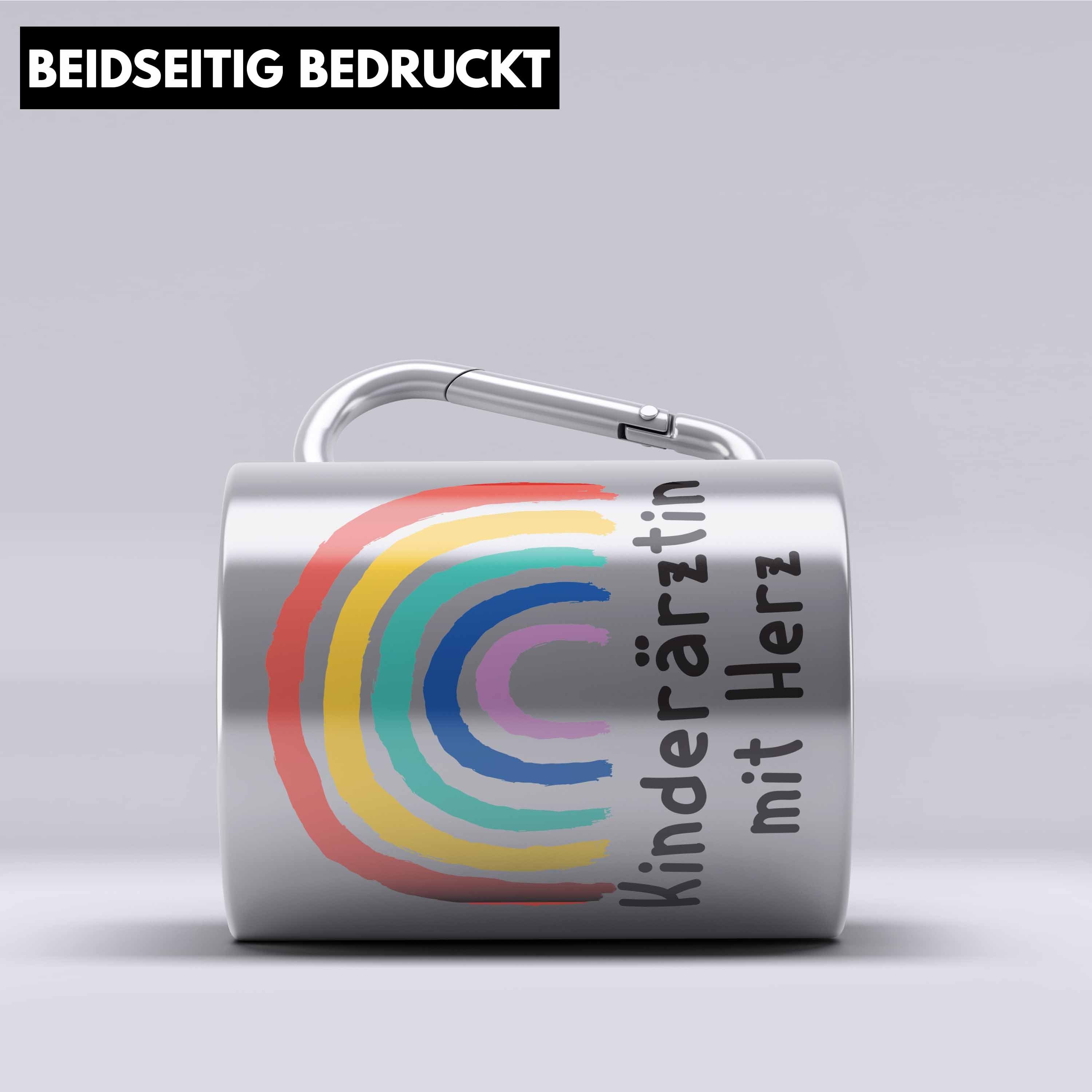 Trendation Thermotasse Kinderärztin mit Herz Edelstahl Tasse Geschenk Geschenke mit Spruch Ed