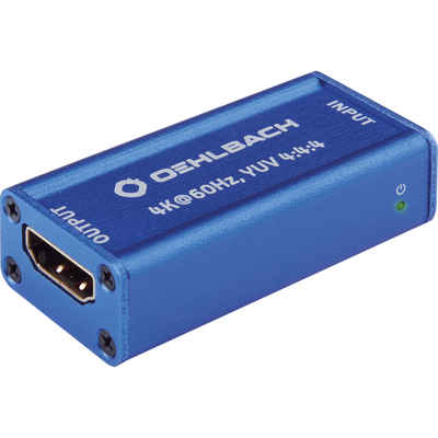 Oehlbach »UltraHD Repeater (HDMI Signalverstärker für UltraHD Signale, HDR, Dolby Vision, 4K mit 60Hz, HDCP 2.2) - Kobaltblau« HDMI-Kabel