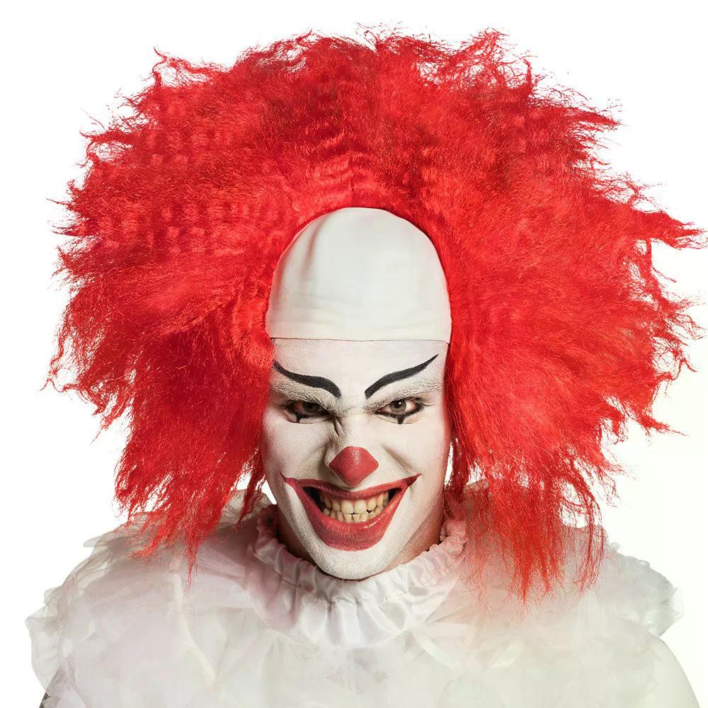 Kostüm-Perücke Perücke Horror Clown rot Lockenperücke für Halloween gruselige Kostüme