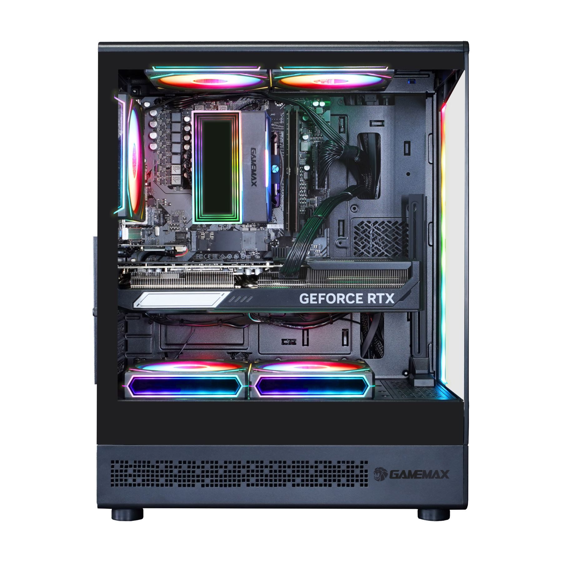 GAMEMAX VISTA COC AB 7535 AMD Ryzen 5 7500F RTX 5060 32GB DDR5 1TB SSD Gaming-PC (AMD Ryzen 5 7500F, RTX 5060, 32 GB RAM, 1000 GB SSD, Luftkühlung aktiv, Windows 11, DDR5 RAM)