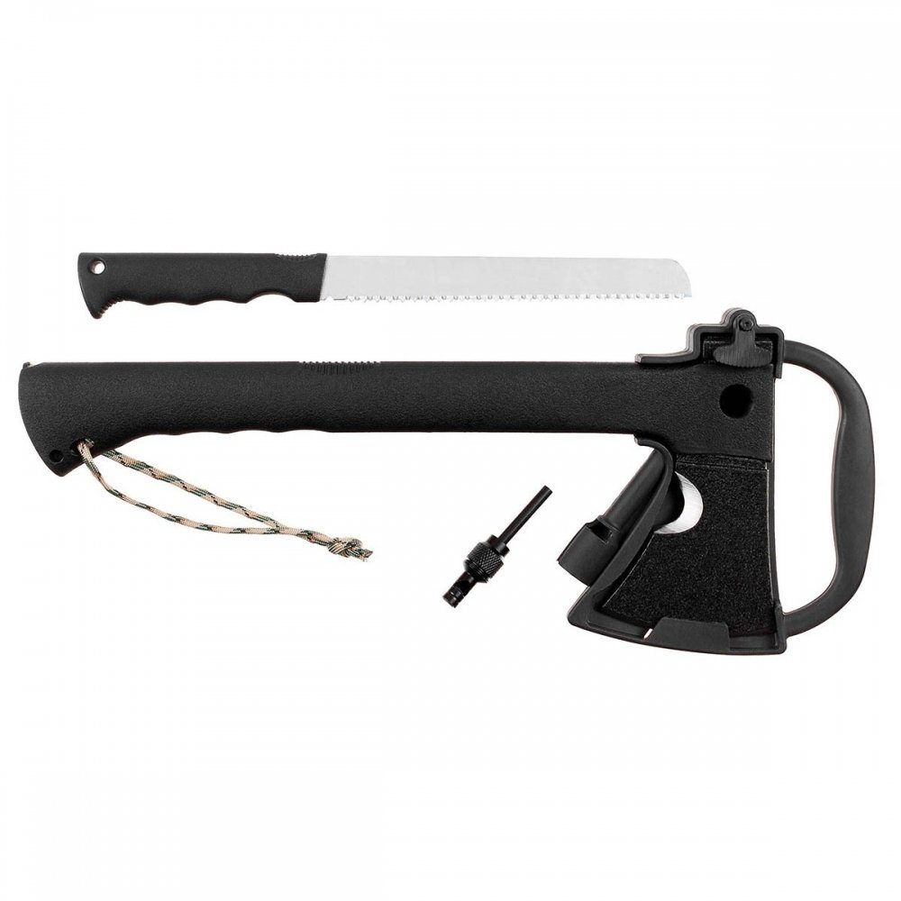 FoxOutdoor Multitool Axt, Survival, Nylonstiel, schwarz, Scheide, (Set)