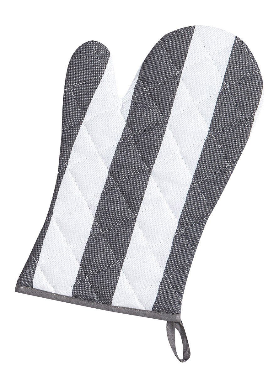 Kracht Topfhandschuhe Blockstreifen, (Set, 2-tlg., Set), 2er Set Ofenhandschuhe, wattiert, ca. 20x30 cm