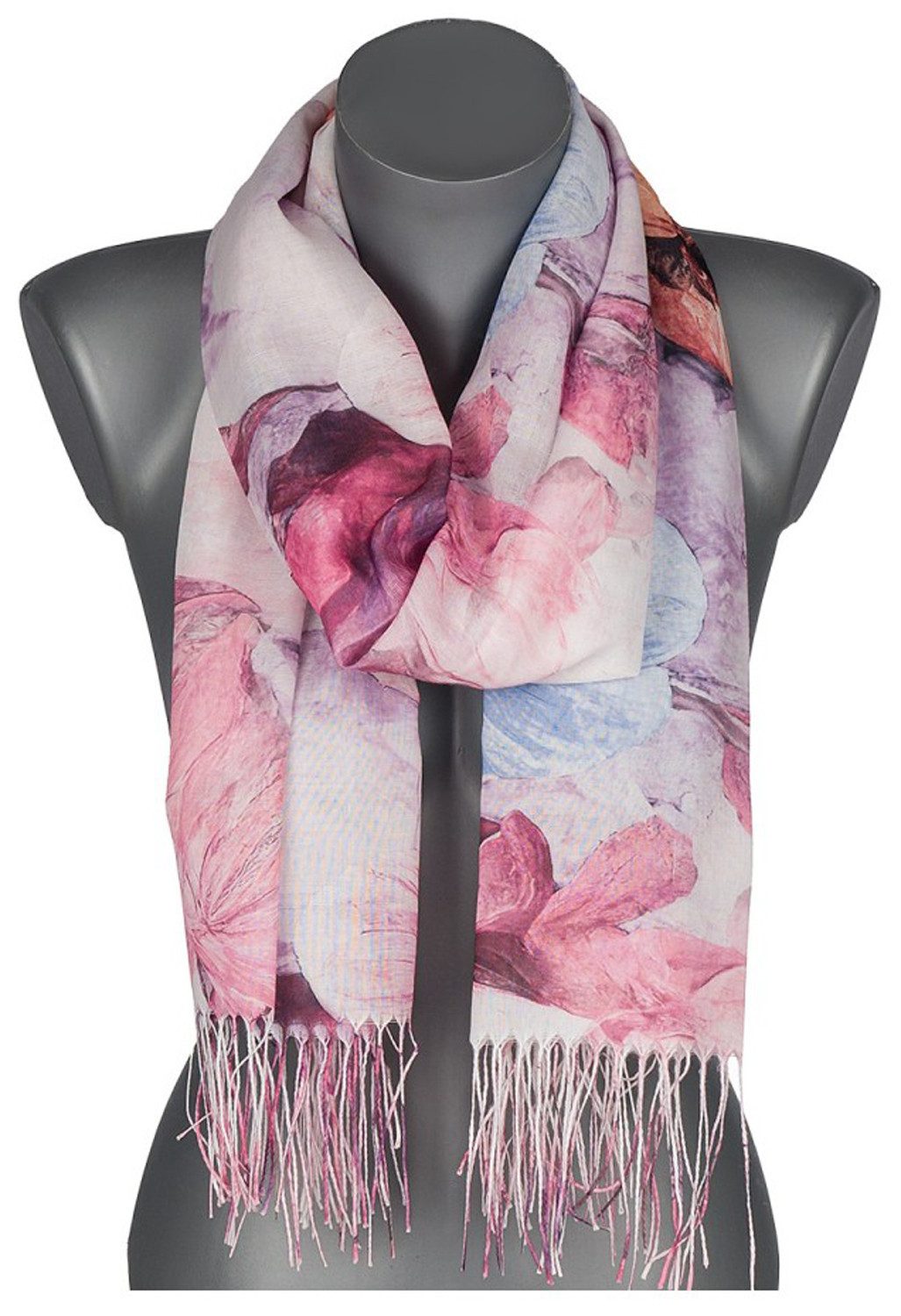 chic4home Schal Color Flow, (1-St. 1-teilig), sommerlicher Damen Schal mit buntem Muster