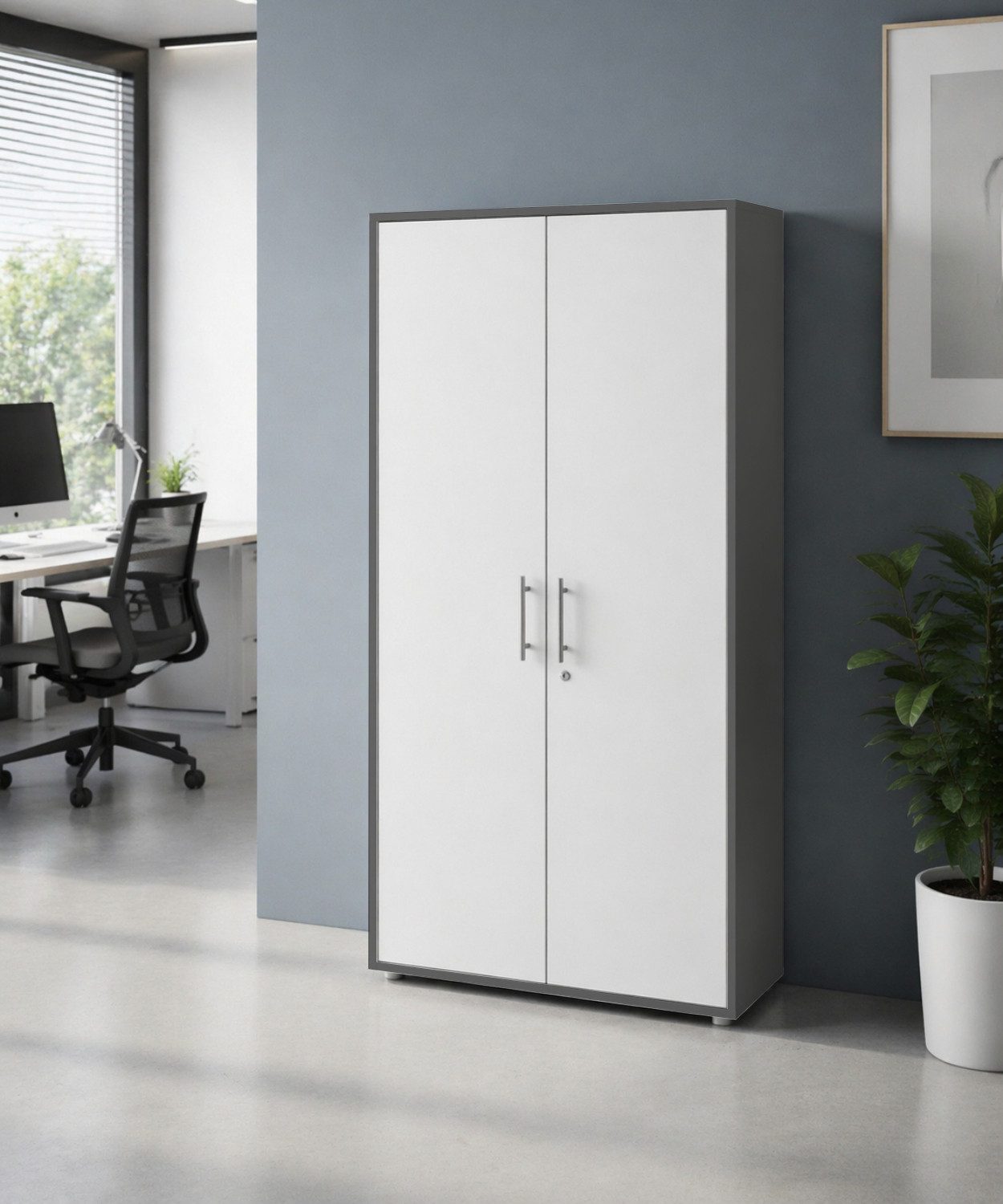BMG Möbel Aktenschrank Office Edition abschließbar, 5 Ordnerhöhen, Platz für über 45 DIN A4 Ordner – Bild 2 von 5