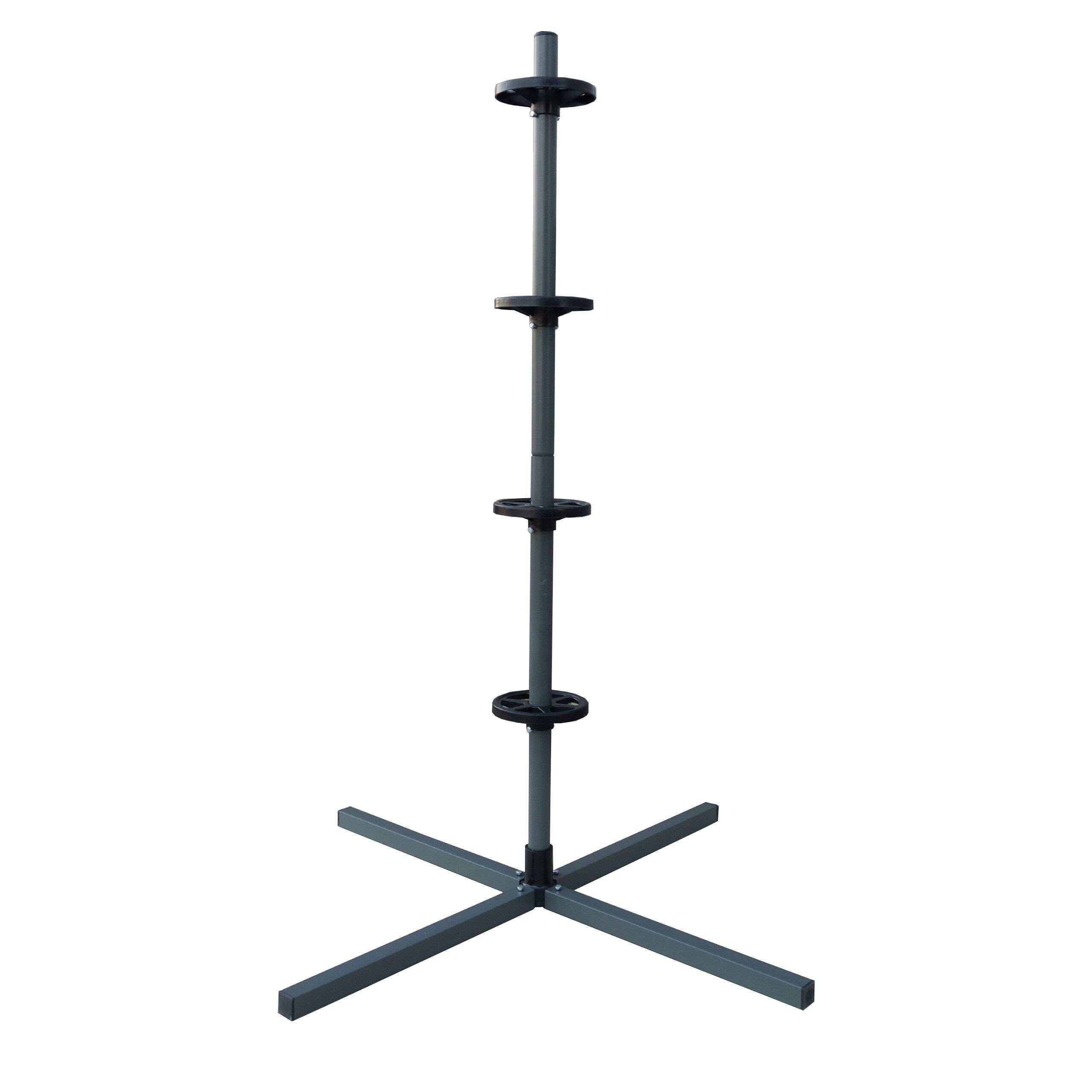 relaxdays Felgenbaum Reifenständer Stahl für 4 Reifen, für 4 Reifen, bis 285 mm Reifenbreite, 1-tlg., grau