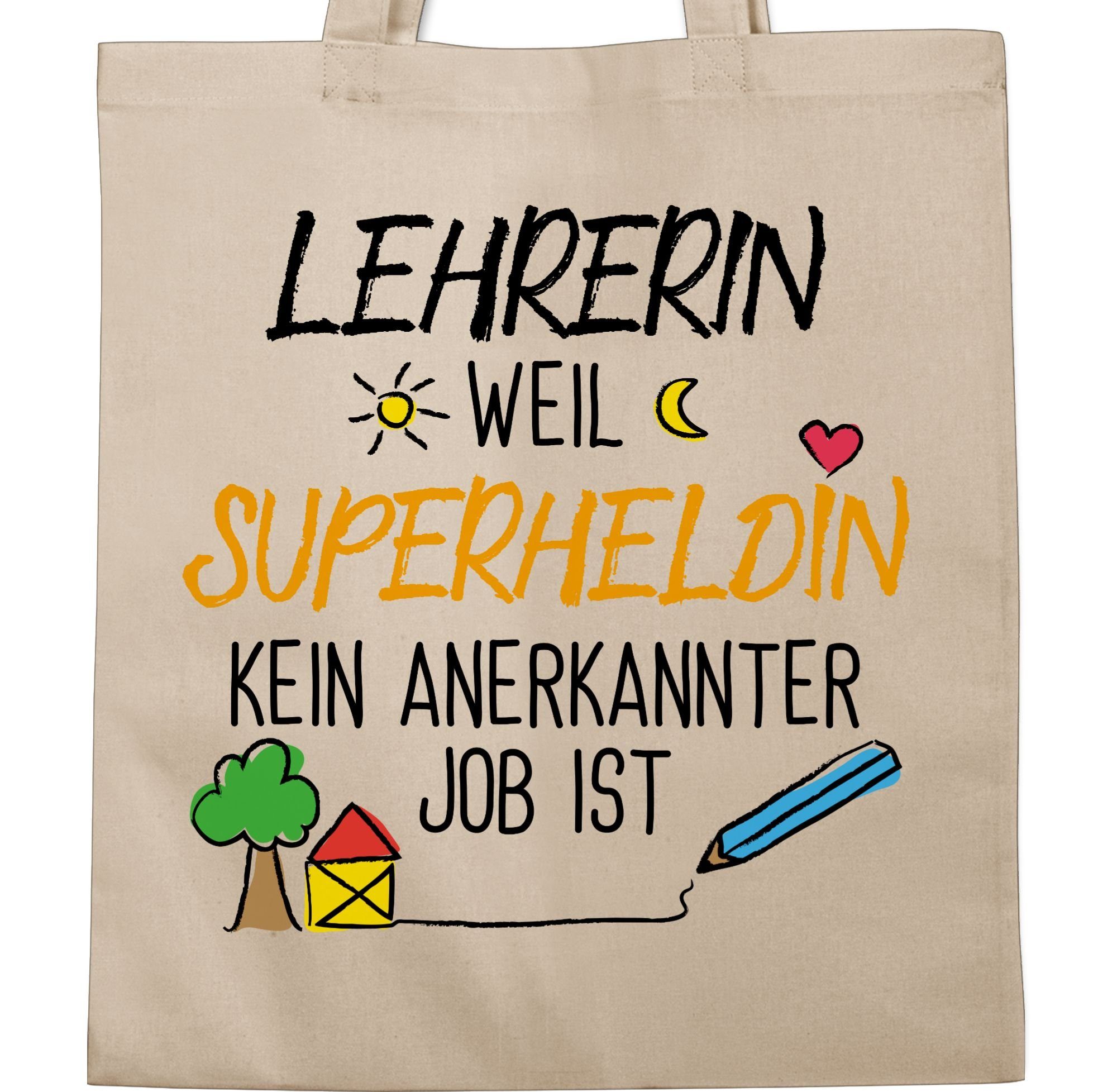 Lehrerin anerkannter kein Naturweiß weil Shirtracer Lehrerin Job ist, 1 Superheldin Umhängetasche