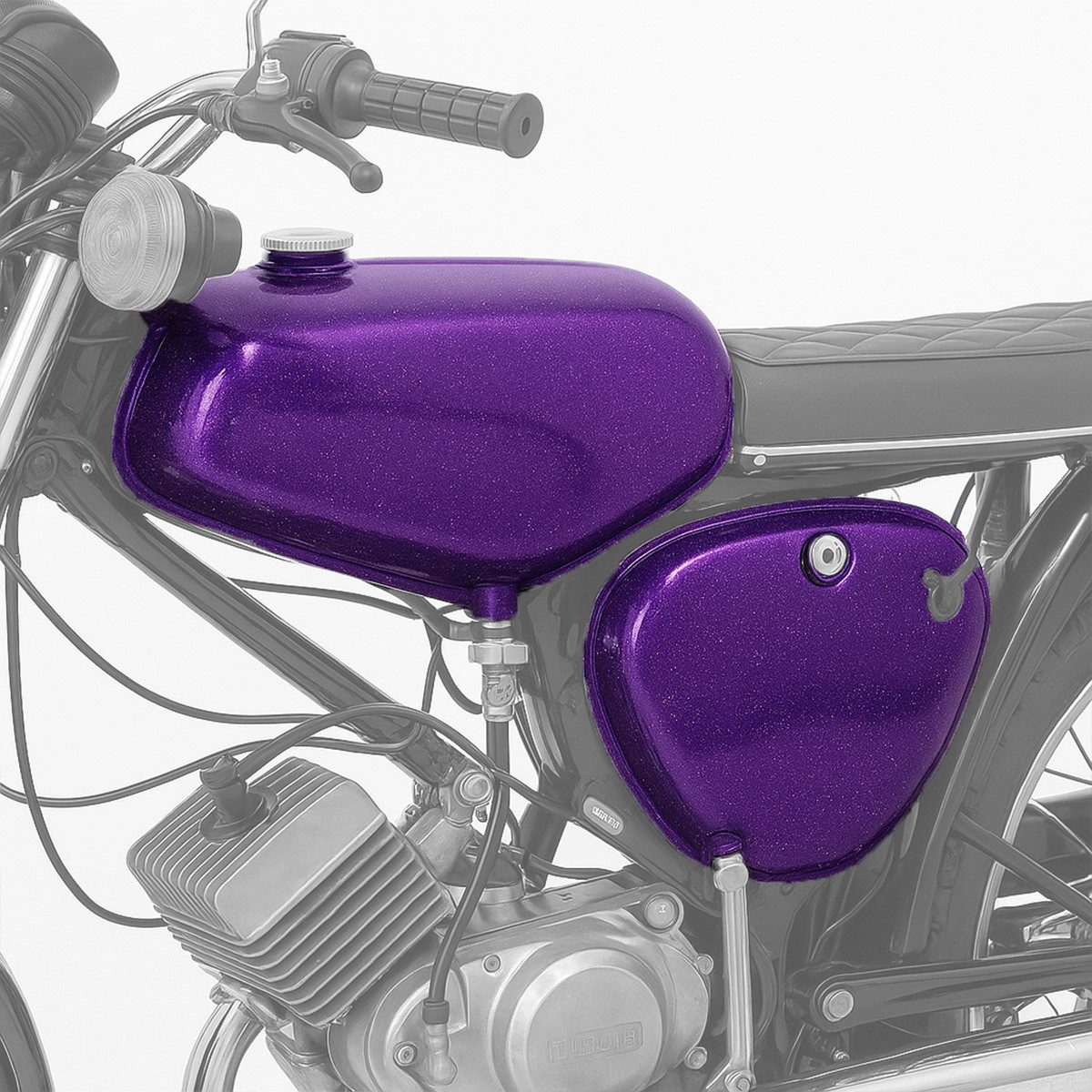 Craftride Halter Tank / Benzintank für Simson S51 / S50 / S70 mit Seitendeckel Candy La