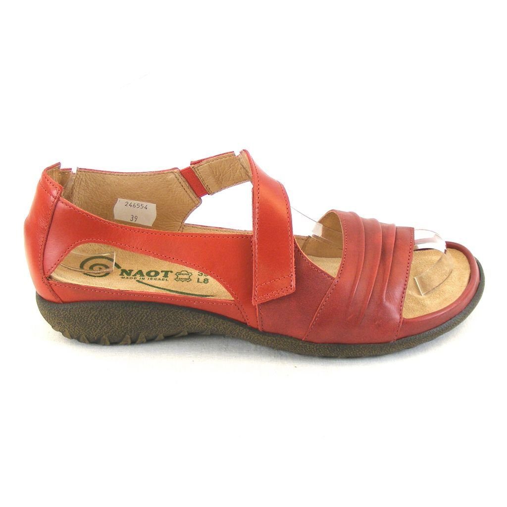 Wechselfußbett Leder Sandalen Naot combi Papaki Sandalette NAOT 14033 rot Damen Schuhe