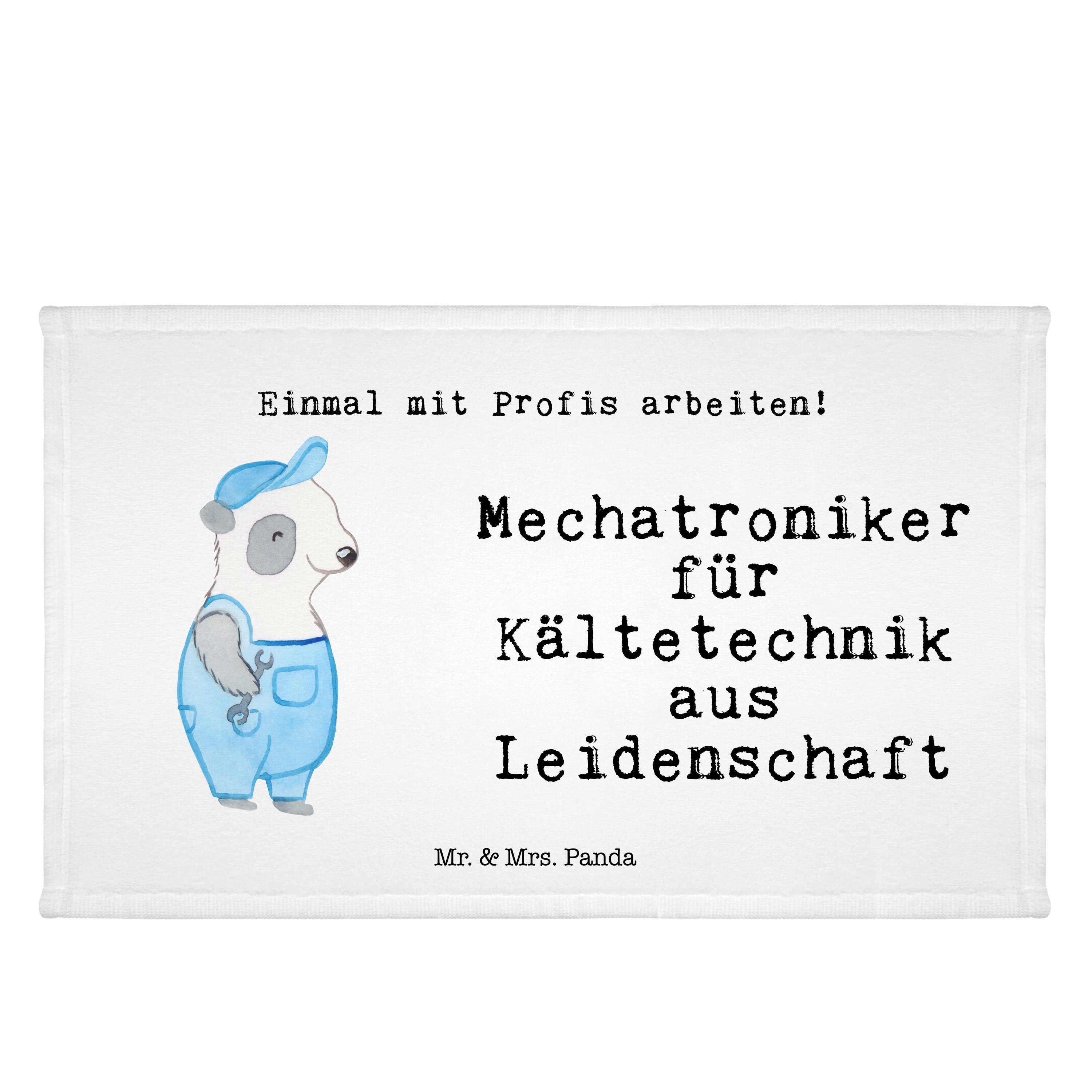 Mr. - Weiß Handtuch Ge, - für aus Kältetechnik Leidenschaft & (1-St) Mechatroniker Geschenk, Panda Mrs.