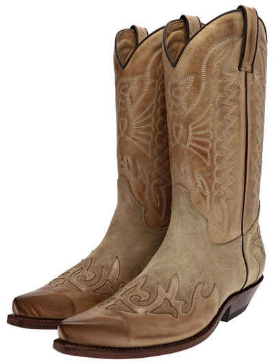 FB Fashion Boots CARLOS Beige Cowboystiefel Rahmengenähter Westernstiefel