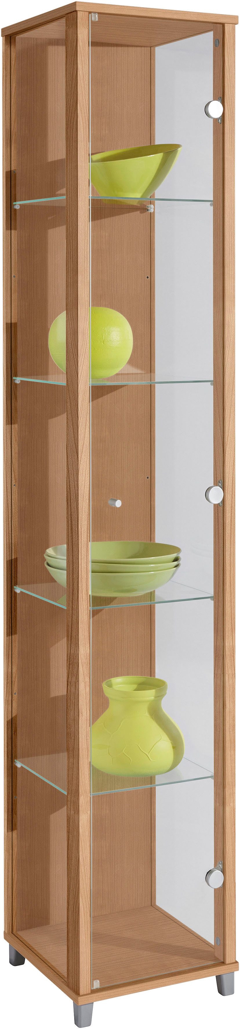 fif möbel Vitrine OPTIMA Höhe ca. 172 cm Standvitrine/Glasvitrine 1x Glastür,perfekt für Sammler,Sammlervitrine