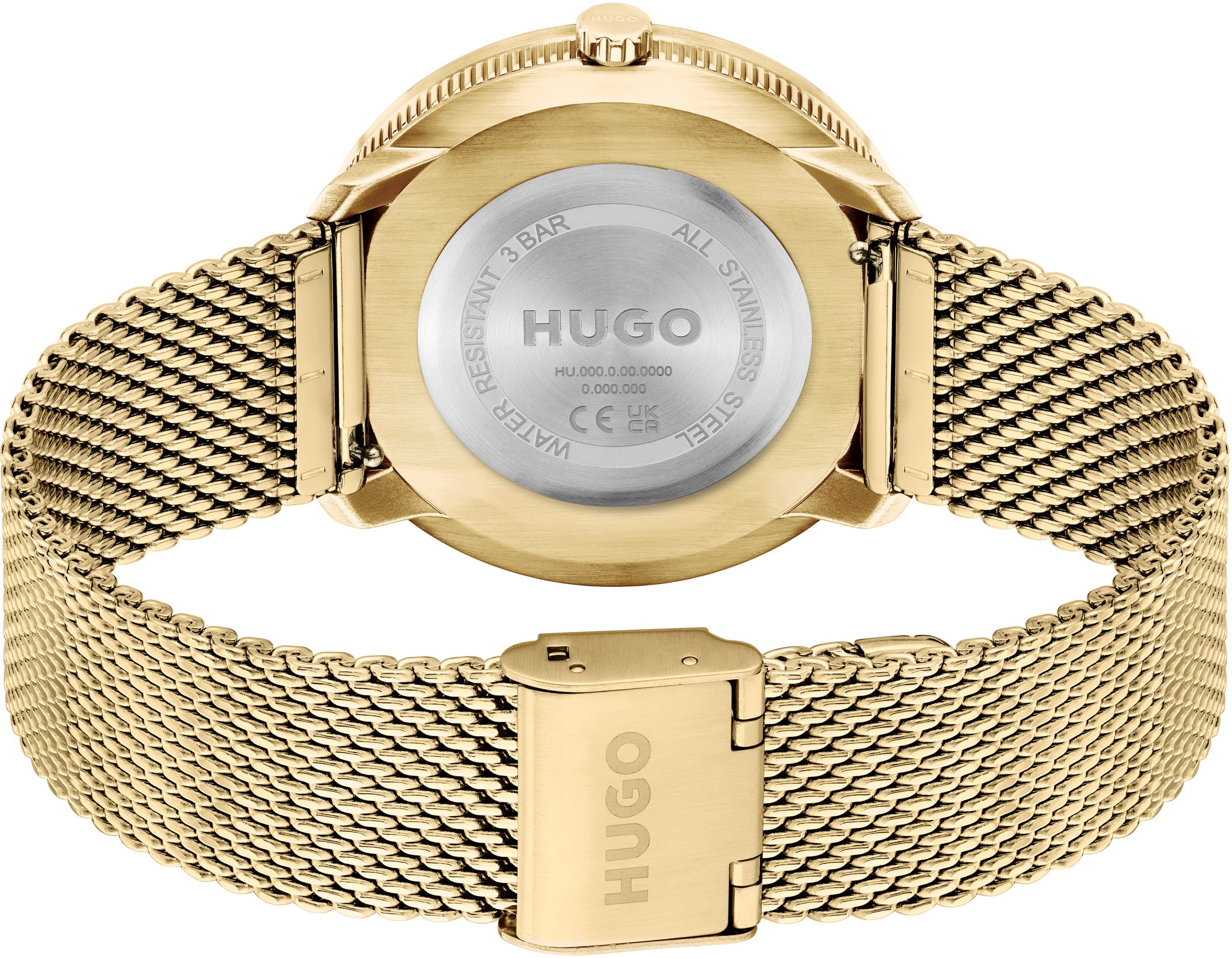 #FLUID, ideal als (Set, HUGO mit Geschenk Quarzuhr 2-tlg., auch 1520026, Uhr Wechselband),