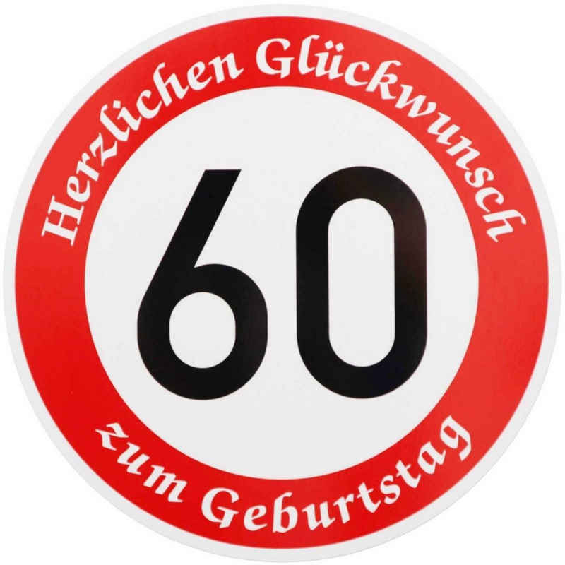 BauSupermarkt24 Metallschild ORIGINAL Verkehrszeichen Nr. 274-60 * Geburtstag 60 km/h * Straßenschi