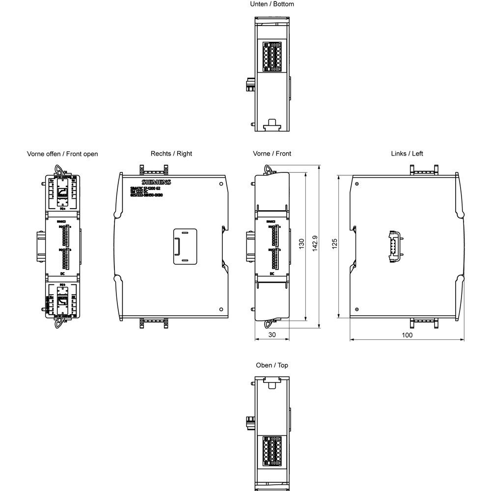 SIEMENS Siemens 6ES7222-5BH50-0XB0 6ES72225BH500XB0 SPS-Digitaleingangsmodul Smart-Home-Steuerelement