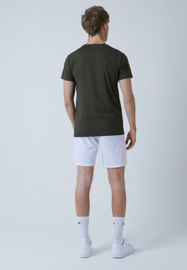 SPORTKIND Funktionsshirt Tennis T-Shirt Rundhals Herren & Jungen khaki