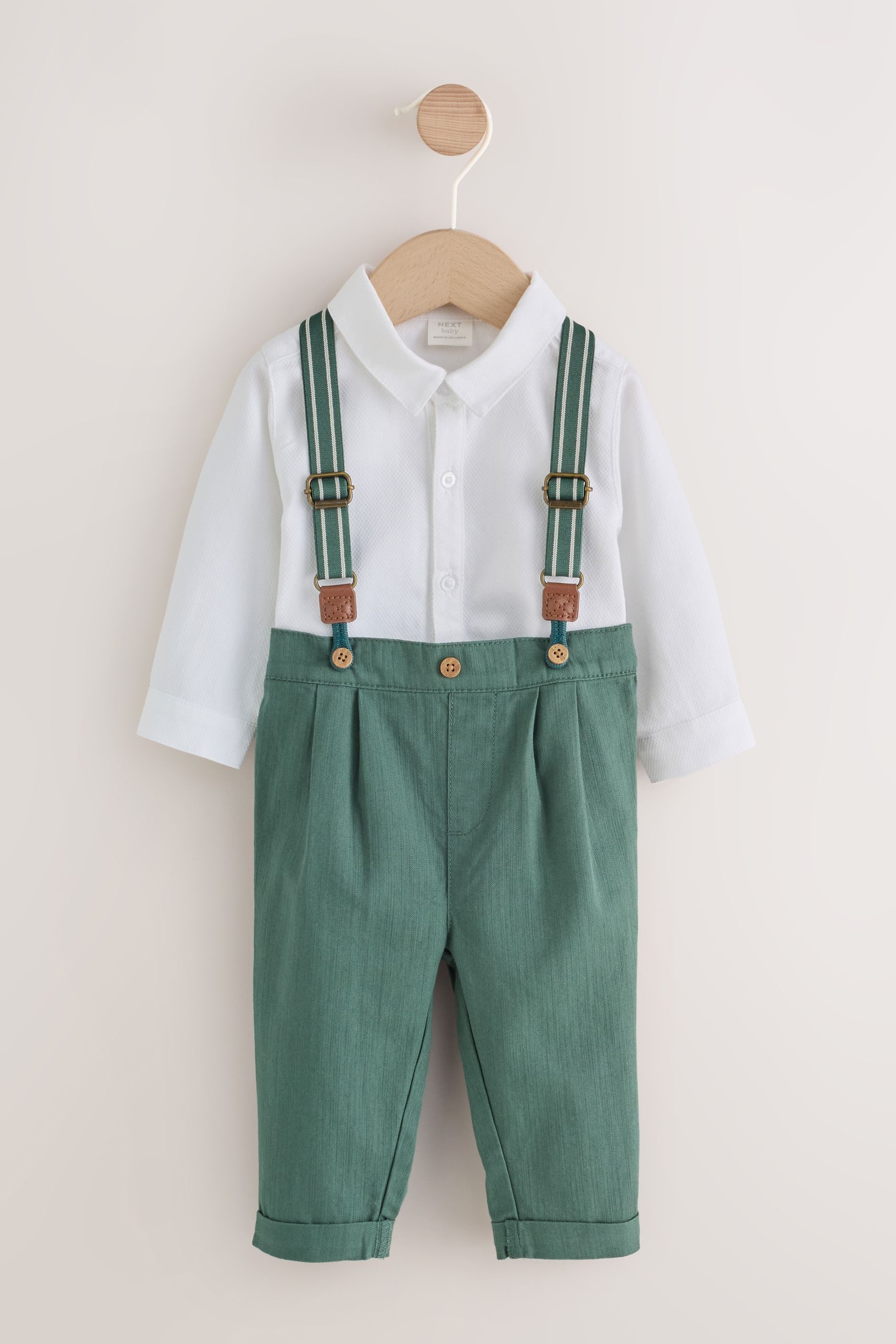 Next Hemd & Hose Baby Hemd, Hose und Hosenträger, 4er-Set (3-tlg)