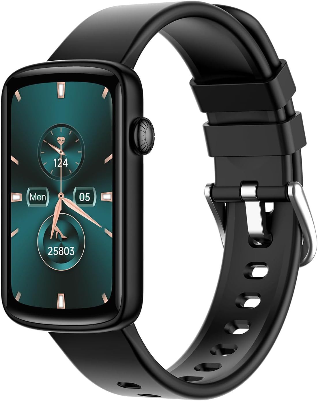 SHANG WING L2 Smartwatch (4,8 cm, Android ios), Smartwatch Damen mit Gesundheitstracker schlankem Display