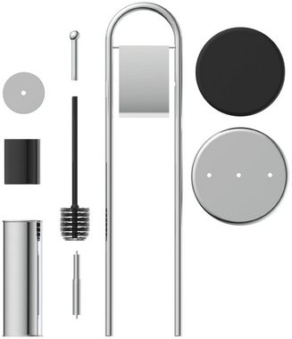 Eisl WC-Garnitur Toilettenpapierhalter stehend, Standgarnitur mit Toilettenbürste, WC Bürstengarnitur freistehend