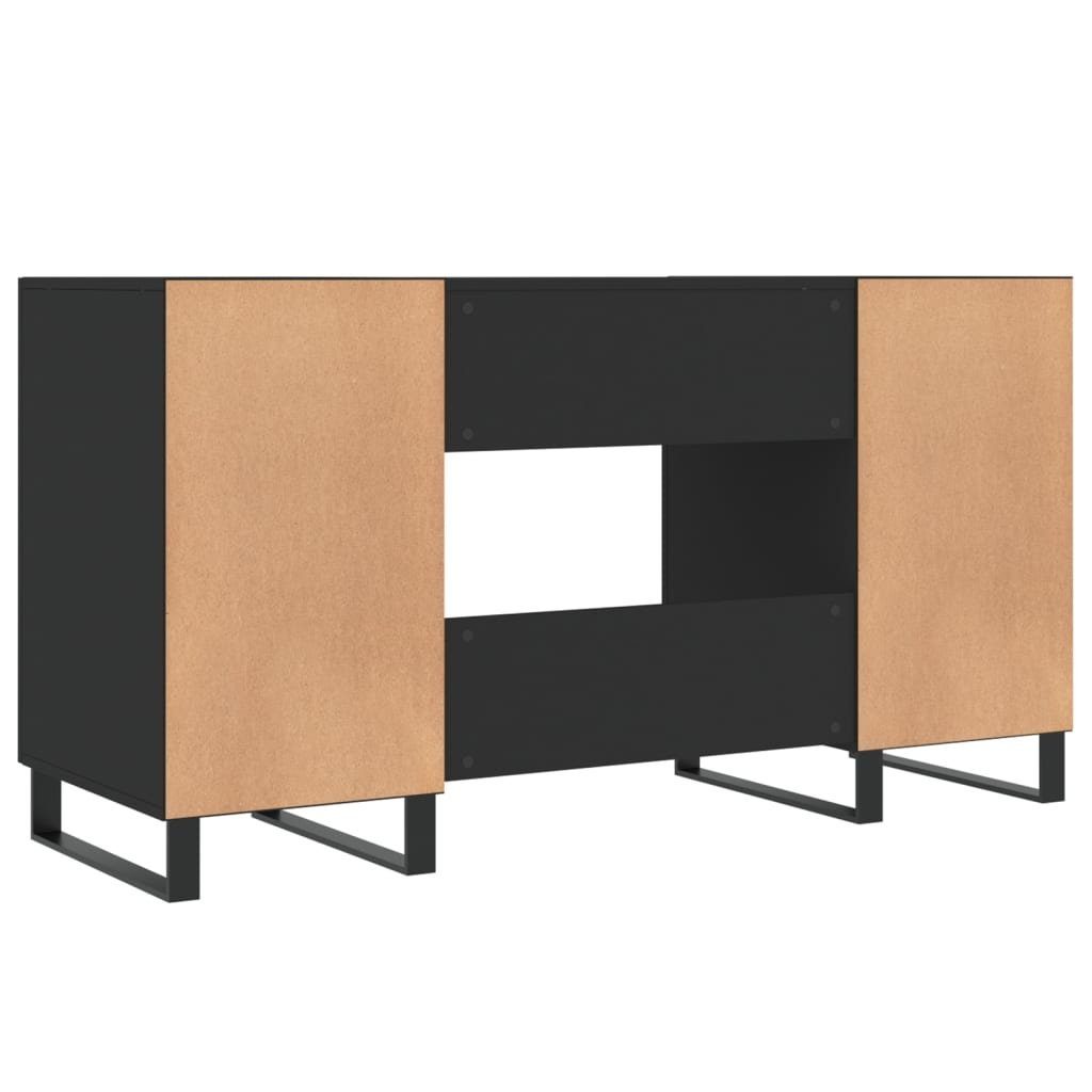 vidaXL Schreibtisch | Schwarz 140x50x75 Schreibtisch Holzwerkstoff cm Schwarz Schwarz