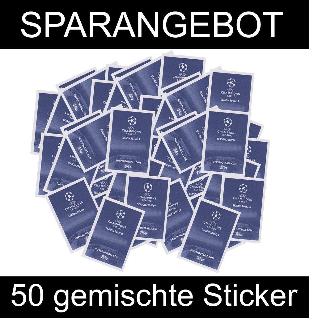Topps Sammelkarte TOPPS - Champions League 2018/19 Sticker - 50 gemischte Sticker