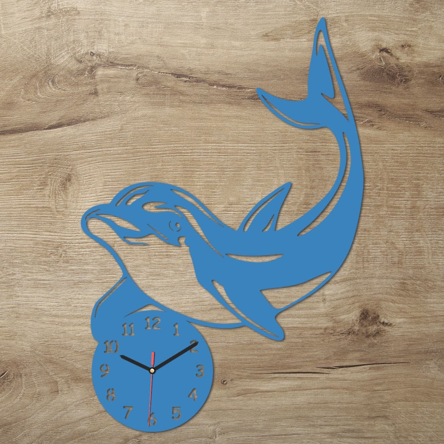 Namofactur Wanduhr »Wanduhr Delfin Geschenke Delphin aus Holz I Geschenk  Wohnzimmer Kinderzimmer« (Delfin) online kaufen | OTTO