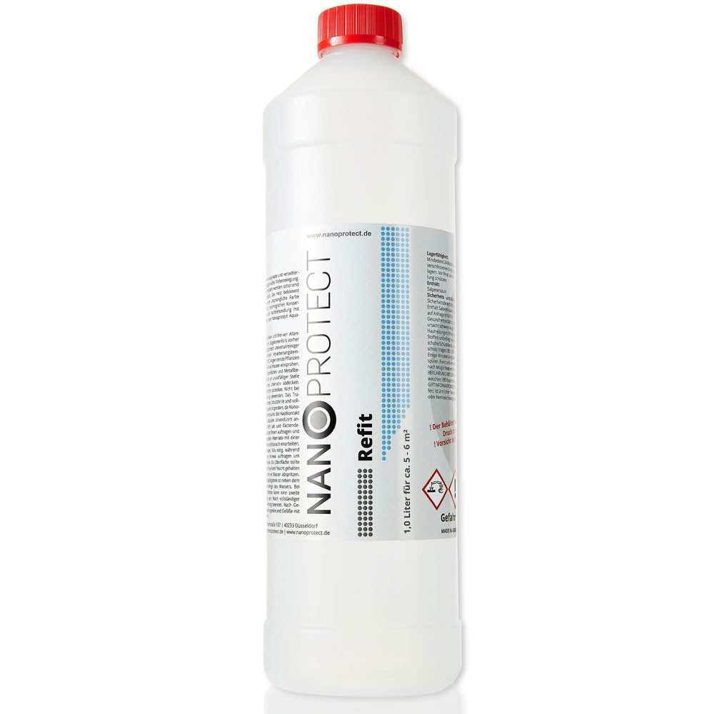 Nanoprotect Refit Holzreiniger (1 Liter für ca. 5-6m² Entgrauer für unbehandelte und offenporige Hölzer)