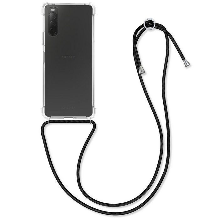 kwmobile Handyhülle Necklace Case für Sony Xperia 10 II Hülle Silikon mit Handykette - Band Handyhülle