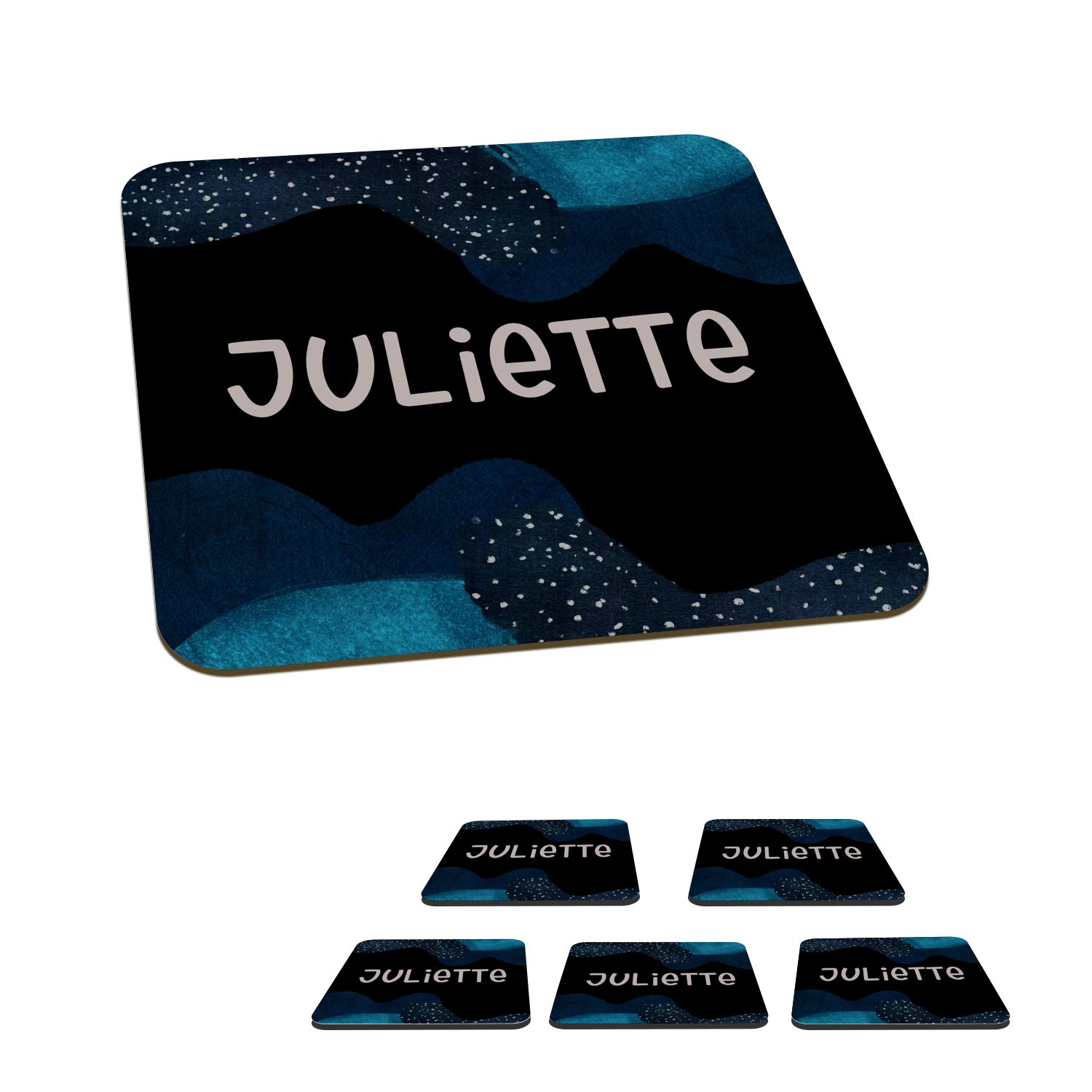 MuchoWow Glasuntersetzer Juliette - Pastell - Mädchen, Zubehör für Gläser, 6-tlg., Glasuntersetzer, Tischuntersetzer, Korkuntersetzer, Untersetzer, Tasse