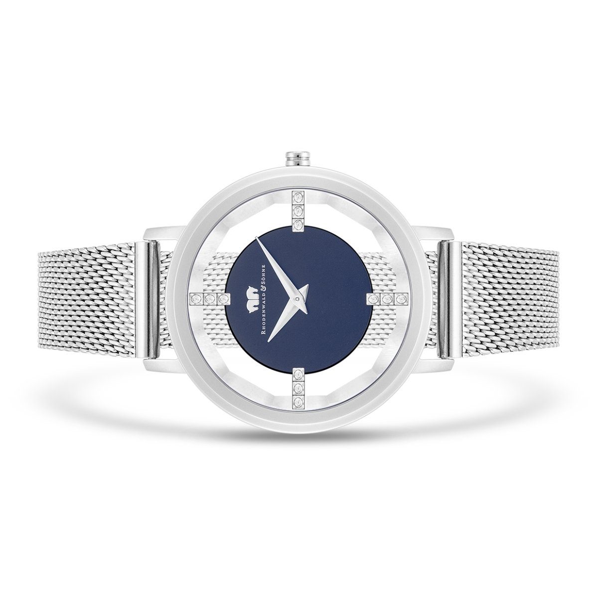 Rhodenwald & Söhne Quarzuhr Lucrezia silber, mit Quarzwerk