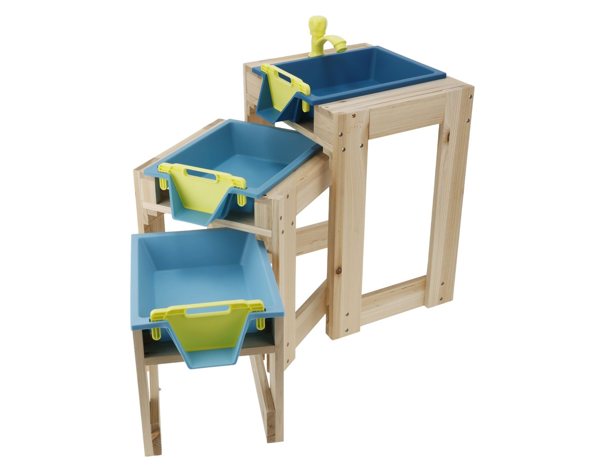 lupilu Wasserspieltisch Lupilu Wasserspieltische aus Holz mit 3 Spielebenen